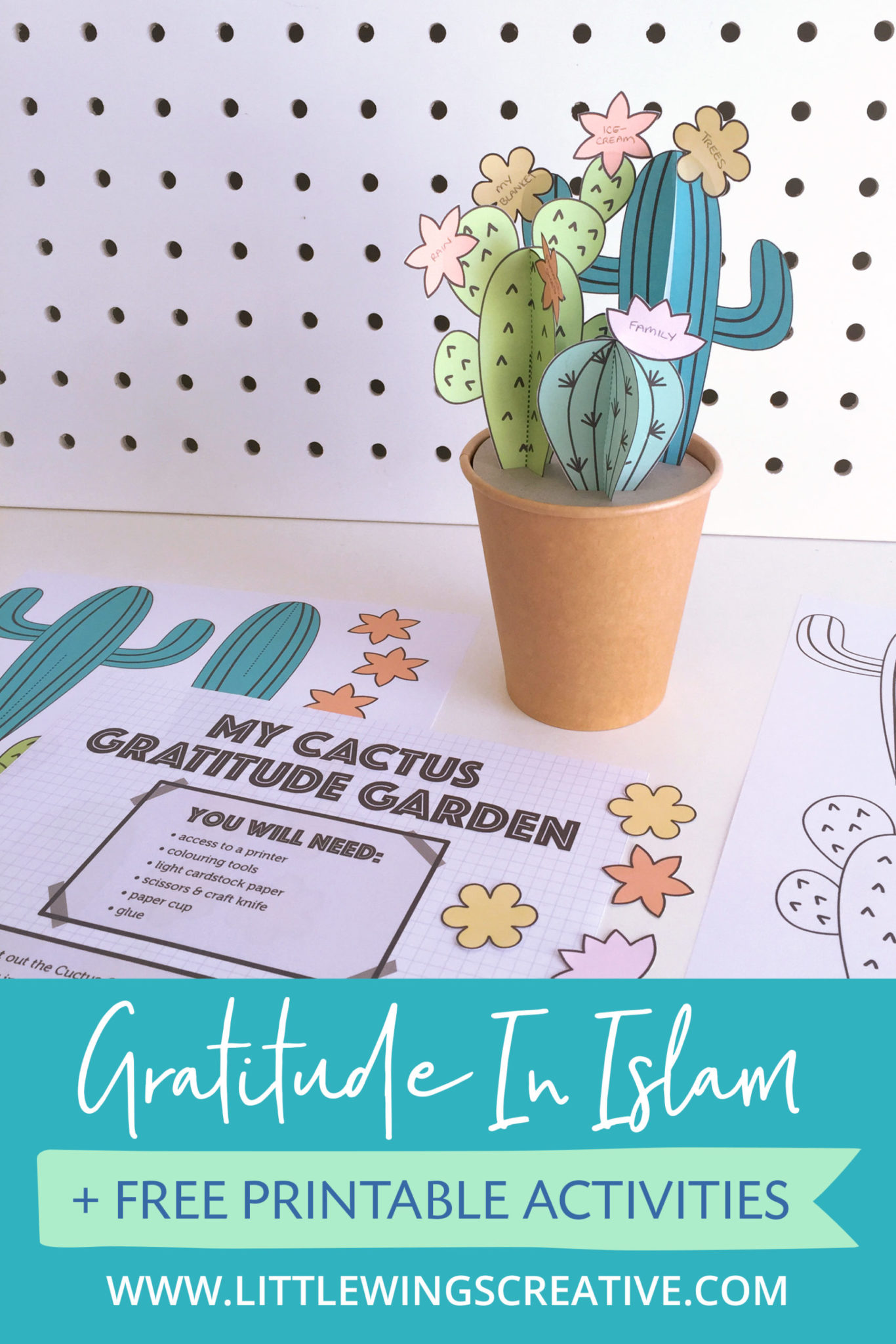 Gratitude Cactus Garden Free Printable Activity