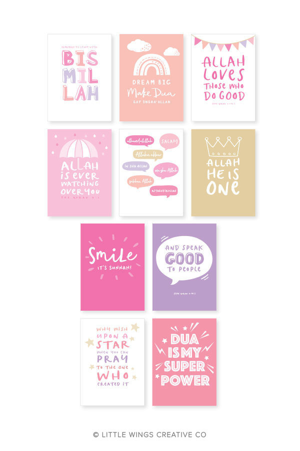 Little Noor Box Set, Islamic Reminders For KidsLittle Wings Creative Co