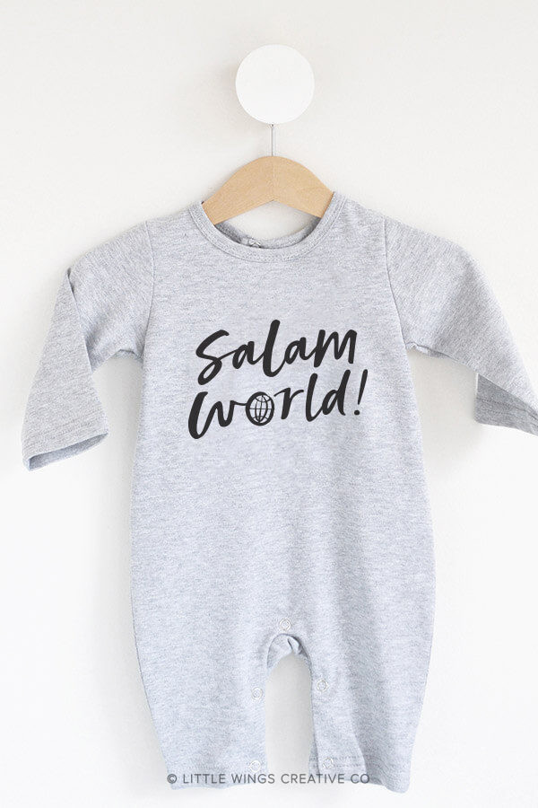Salam World Grey Muslim-Baby Onesie Bodysuit 2