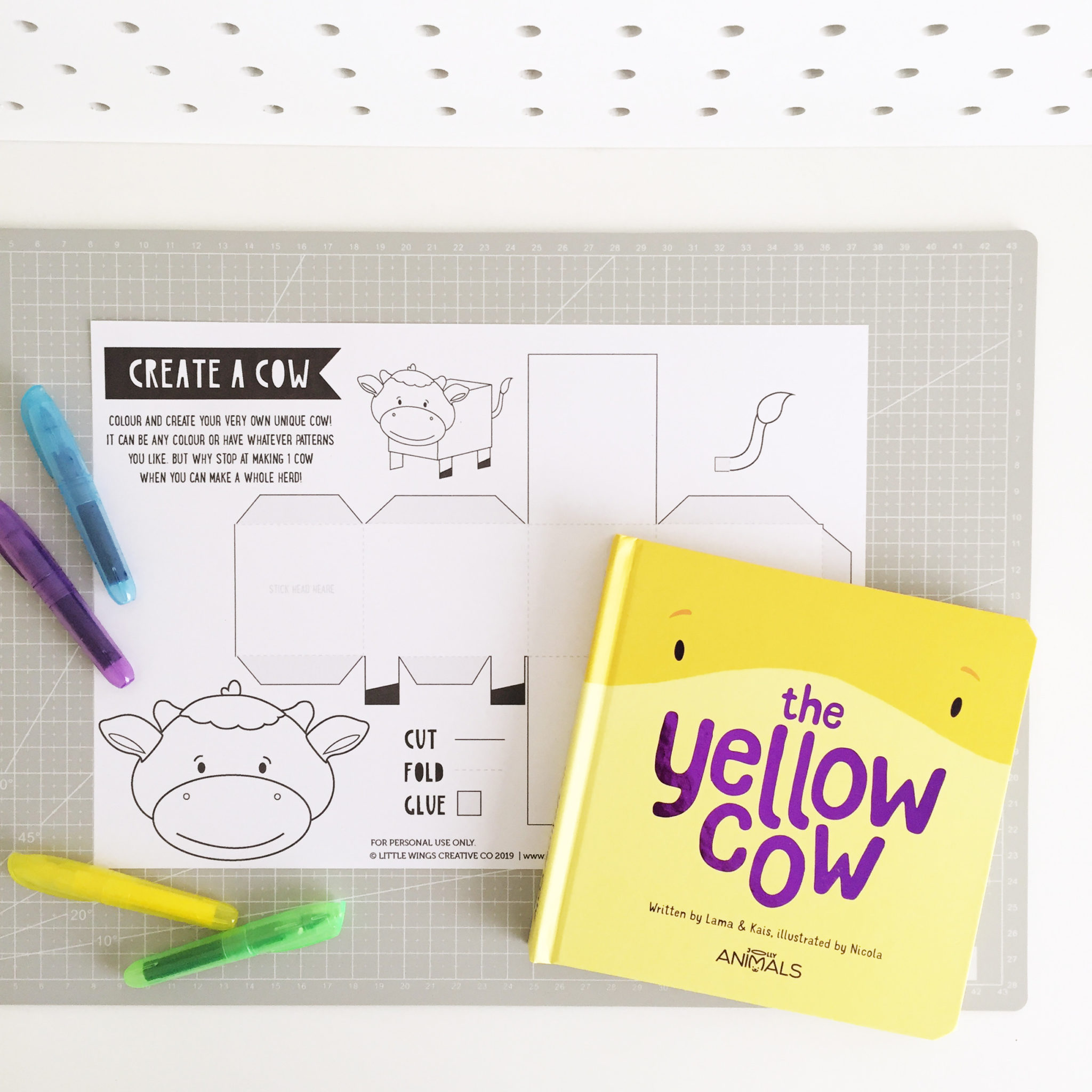 Yellow Cow Craft Printable 1